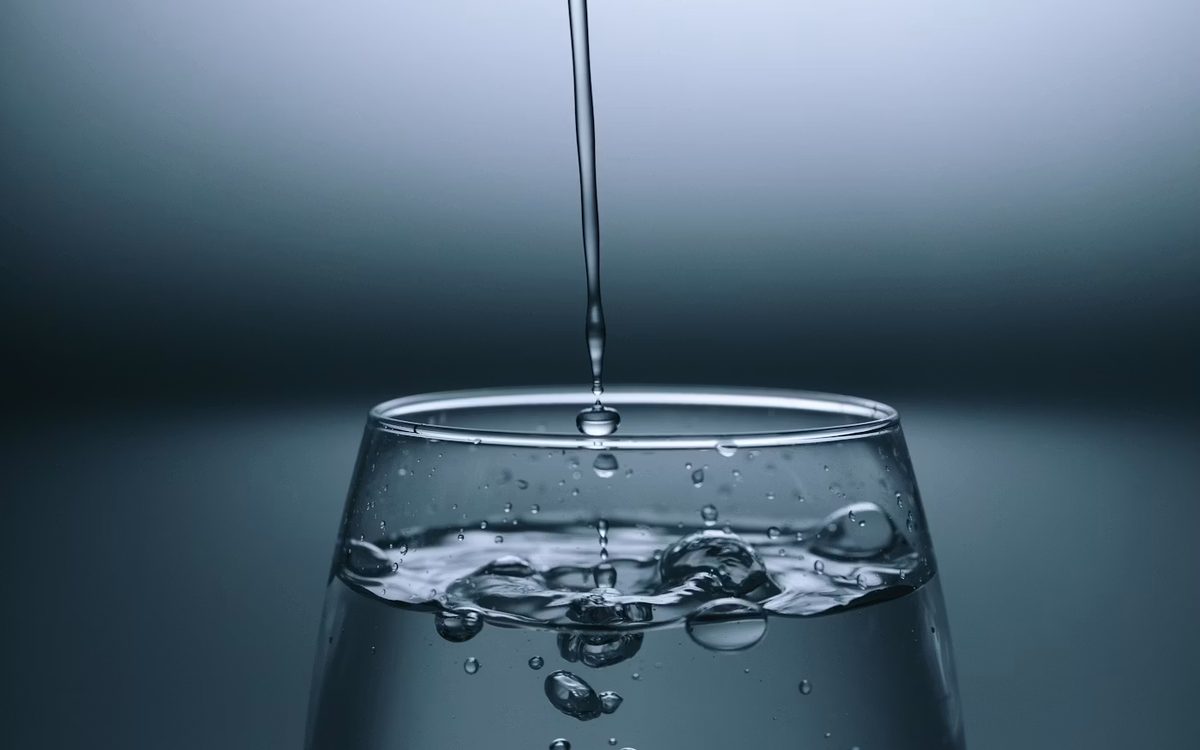 Clean water running from a tap